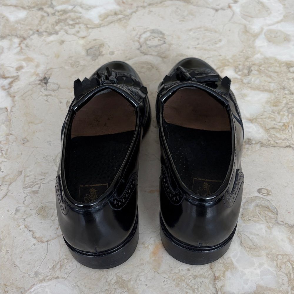 Classy Italian-Made Black Leather Tassel Loafers – Genuine Leather Sole - Picture 9 of 15